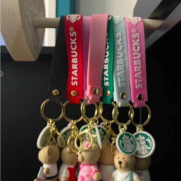 STARBUCKS BEARISTA BEAR 🐻 PURSE CHARMS OR KEYCHAINS - Picture 2 of 3